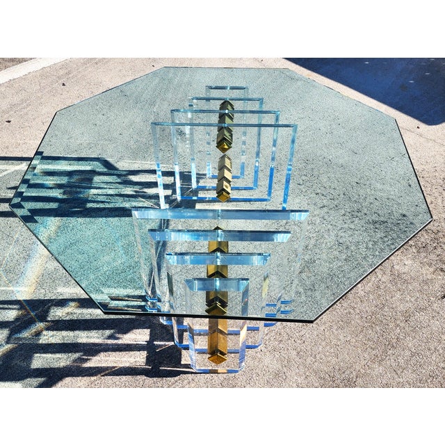 Charles Hollis Jones Lucite Coffee Table For Sale - Image 9 of 12