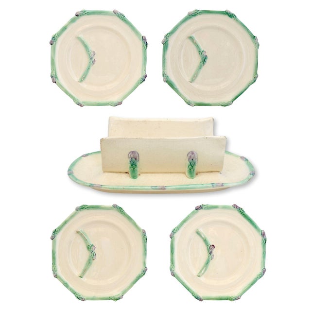 Antique Longchamps French Asparagus Set, 5 Pieces For Sale - Image 4 of 13