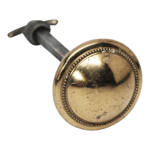 Vintage Beaded Brass Closet Knob With Spindle