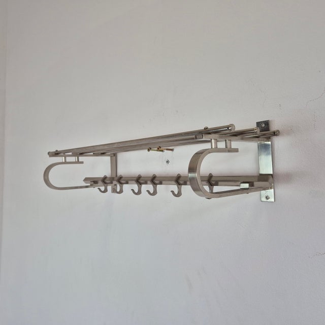 Bauhaus Wall Rack with Shelf, Germany, 1930s For Sale - Image 9 of 9