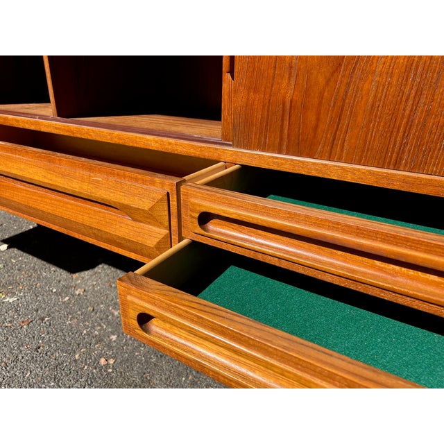 Johannes Andersen Danish Teak Highboard Mid Century Modern, Attributed For Sale In Cleveland - Image 6 of 12