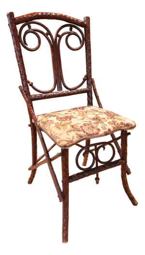 Folk Art Chair in Black Forest Branches, 1890s