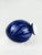 Vintage Cobalt Blue Murano Glass Bowl with Abstract Animal Pattern, 1980s For Sale - Image 3 of 14