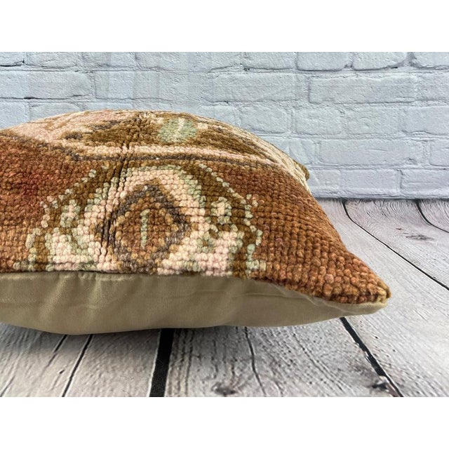 20 x 20 Rug Pillow Whispering Mists Turkish Pillow Cushion Cover For Sale - Image 4 of 4