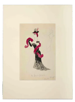 Maurice Van Moppes, Girl, Original Watercolor, Mid-20th Century