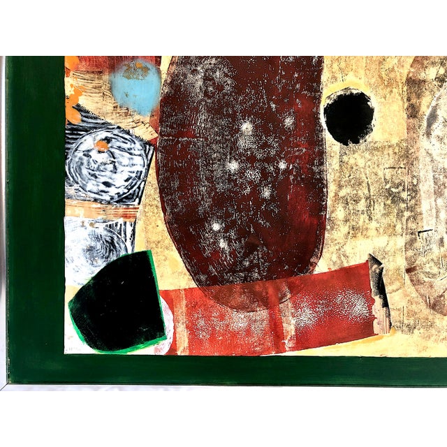 Late 20th-Century Abstract Mixed Media Painting “Aegean” by S. Martin For Sale - Image 4 of 8