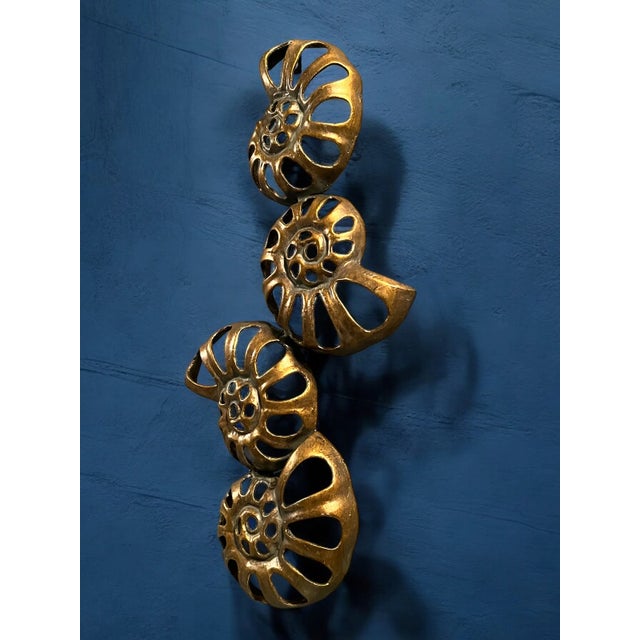 Mid-Century Modern 1960s Mid Century Solid Brass Wall Accent For Sale - Image 3 of 9