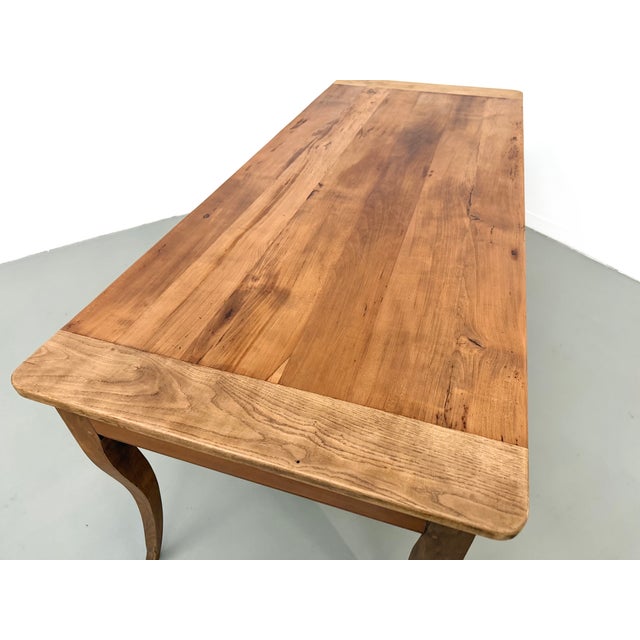 Farmhouse Table in Cherry Wood, 1880 For Sale - Image 6 of 18