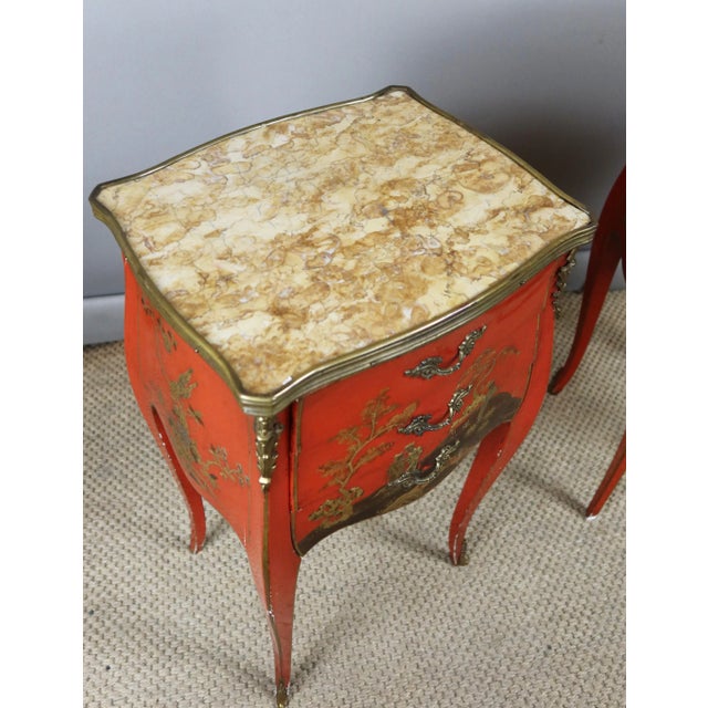 Louis XV Bedside Table, 1970s, Set of 2 For Sale - Image 12 of 14