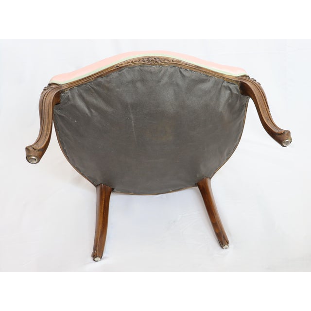 Antique French Provincial Open Arm Bergere For Sale - Image 12 of 12