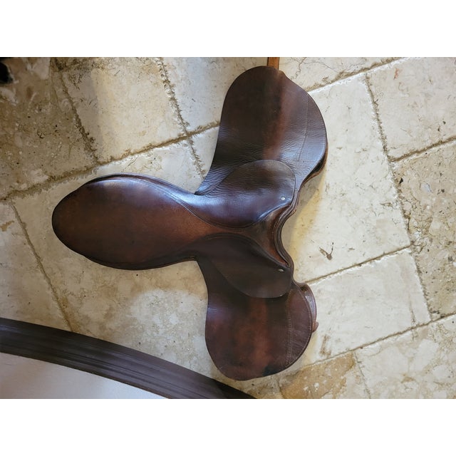 Animal Skin Vintage Barnsby English Leather Saddle For Sale - Image 7 of 12