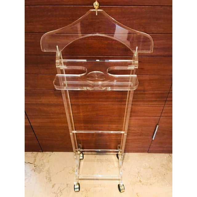 Mid 20th Century Modern Lucite Valet Stand Dressboy with Wheels For Sale - Image 13 of 18