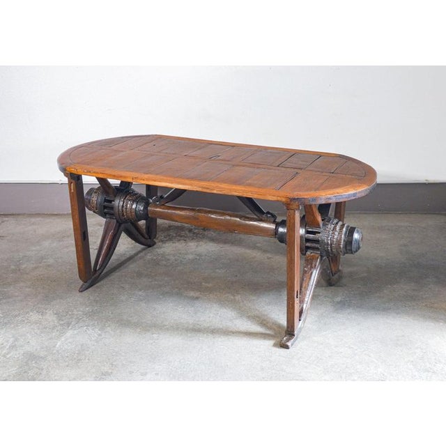 Rustic Handcrafted Wood Table For Sale - Image 11 of 18