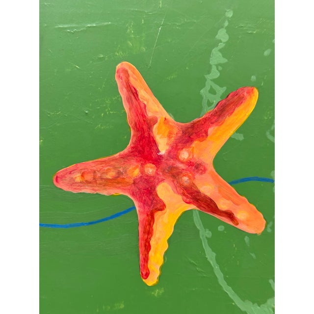 Circa 2006 Alice Lopes "Lighthouse" Original Art, Acrylic on Canvas For Sale - Image 9 of 12