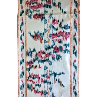 Vintage Brunschwig Et Fils "Mirage" Ikat Glazed Chintz Fabric For Sale