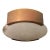 Bronze and Alabaster Flush Mount Light Fixture For Sale