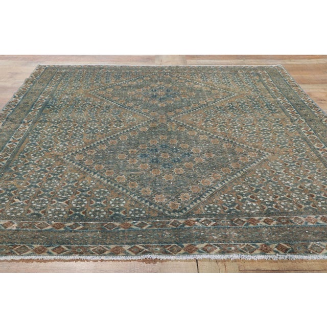 Textile Early 20th Century Antique Persian Afshar Rug, 05'00 X 06'02 For Sale - Image 7 of 9