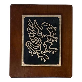 Griffin Gryphon Mythological Fantasy Beast Wall Plaque Decor For Sale
