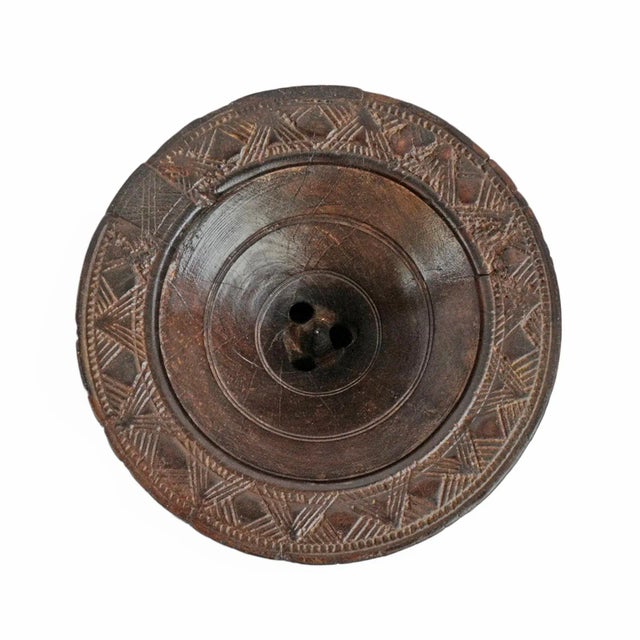 Indian Vintage Carved Wood Seed Sorter For Sale - Image 3 of 5