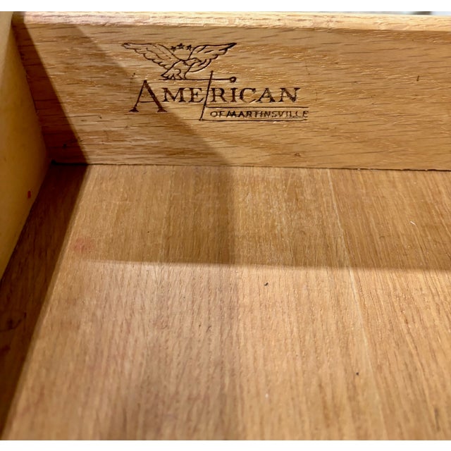 Vintage American of Martinsvile MCM Lighted China Cabinet and Hutch For Sale - Image 12 of 17