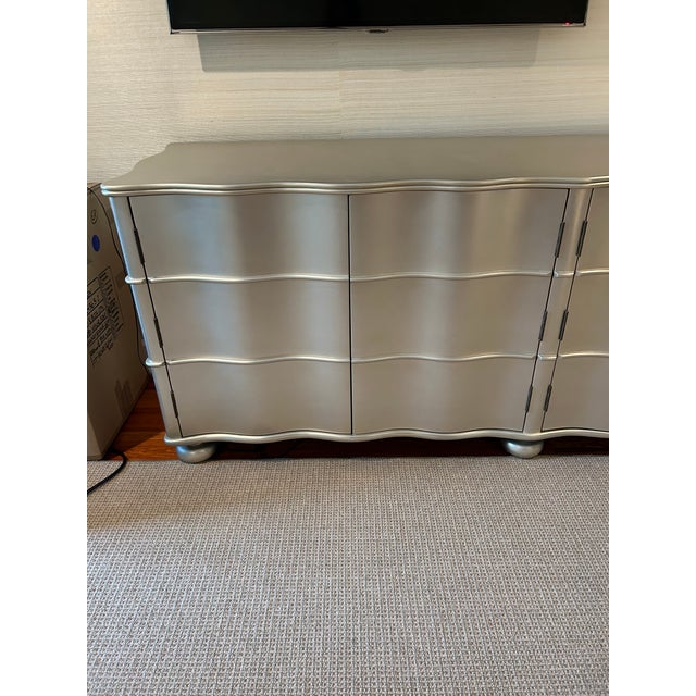 Julian Chichester Regency Silverleaf Long Wave Sideboard For Sale - Image 13 of 14