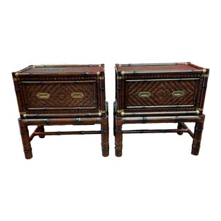 Ralph Lauren West Indies Chests on Stands - a Pair For Sale