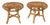 Pair of 1960s Italian Rattan Stools in the Style of Franco Albini For Sale