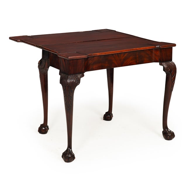 English English George III Mahogany Gate Leg Card Game Table Circa 1770 For Sale - Image 3 of 18