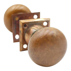 Vintage 2.125 In. Brass Passage Door Knob Set