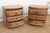 Set of 2, Reclaimed Wood Bow Front Carved Bedside Dressers For Sale - Image 4 of 11