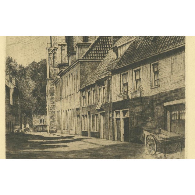 1940s Hans van Dokkum, Oldehove, Leeuwarden, Etching For Sale - Image 5 of 10