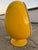 1960s Attributed to Henrik Thor-Larsen “Ovalia” Egg Chair W/ Speakers – Yellow & Beige – Space Age Mid Century Modern (1968 Torlan Sweden) For Sale - Image 5 of 12