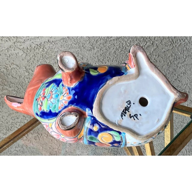 Whimsical Late 20th-Century Talavera Piglet Cachepot / Planter, Mexico For Sale - Image 10 of 12