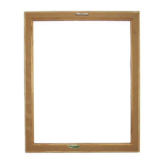 Mid-Century Modern Vintage Gilt Wood & Gesso Picture Frame Fits 20" X 16" Rabbet Opening For Sale - Image 3 of 3