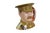 Very rare large vintage Royal Doulton 7230 porcelain character jug of Officer General John J Pershing wearing a WWI khaki...