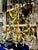 Italian Pair of Italian Metal Floral Chandeliers For Sale - Image 3 of 10