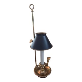 Mid 20th Century French Candlestick Bouillotte Table Lamp For Sale