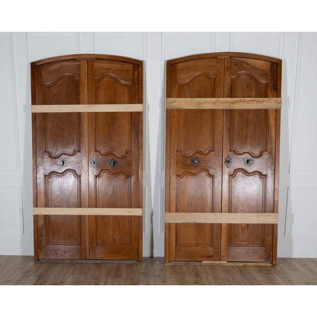 Two Pairs of 18th-Century French Walnut Communication Doors For Sale - Image 16 of 17