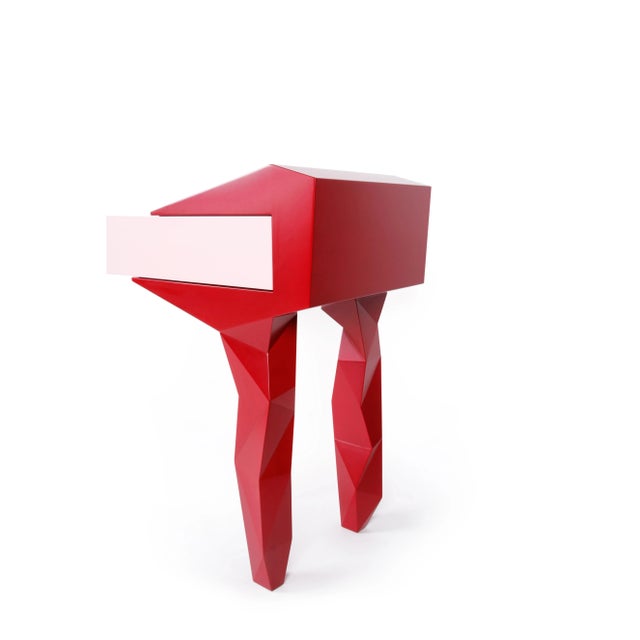 Contemporary Colorful Pink Rockconsole by Royal Stranger For Sale - Image 3 of 9