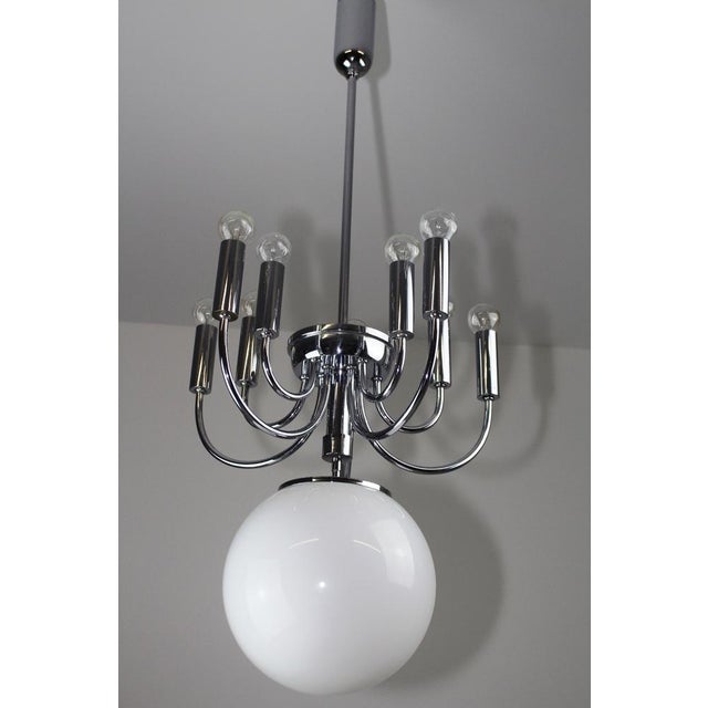 Opaline Glass Chandelier, 1920s For Sale - Image 12 of 18