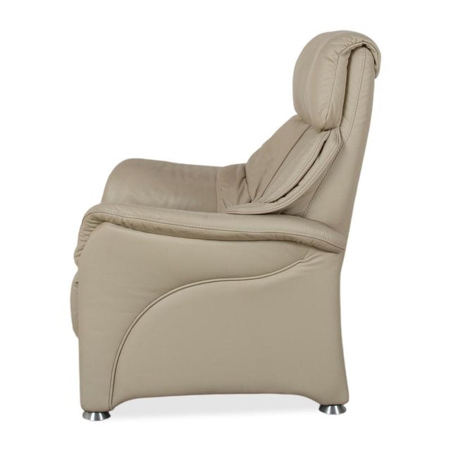 Himolla Cumuly 4215 Leather Armchair Beige Cream with Manual Reclining Function For Sale - Image 17 of 18