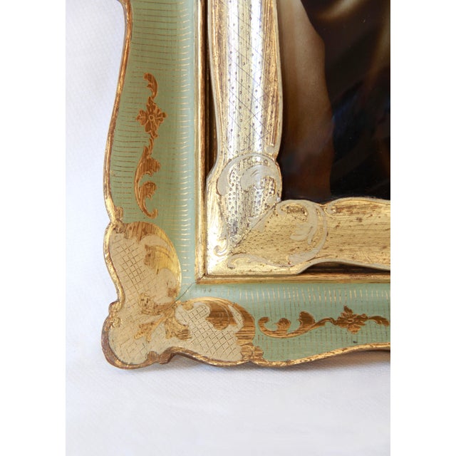 Italian Glass Print of Madonna Del Riposo, 1940s For Sale - Image 6 of 11