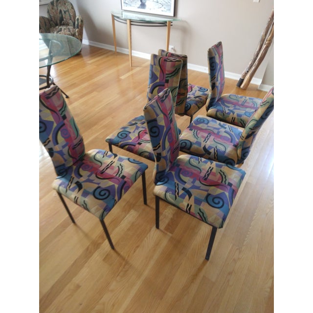 Postmodern 1980s 6 Minson PostModern Dining Chairs For Sale - Image 3 of 14