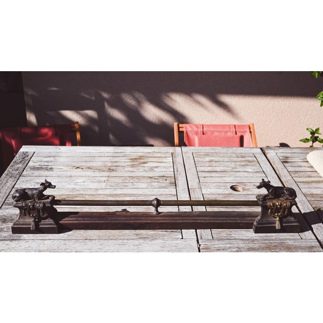 Antique Andiron Fire Dog, 1900 For Sale - Image 13 of 13