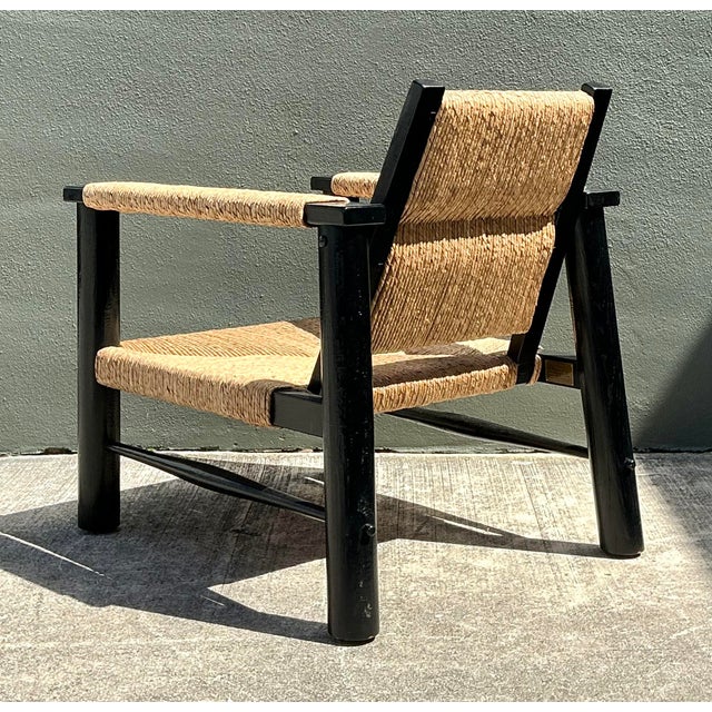 Black Vintage Ralph Lauren Left Bank Safari Chair For Sale - Image 8 of 12