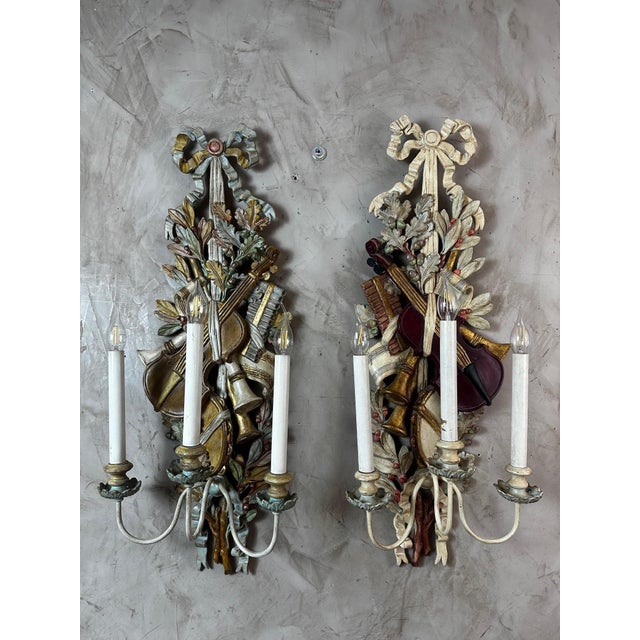 Louis XVI Wall Sconces, 1950s, Set of 2 For Sale - Image 15 of 15