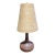 1970s Bostlund Mid-Century Ceramic Lamp With Original Fiberglass Shade For Sale