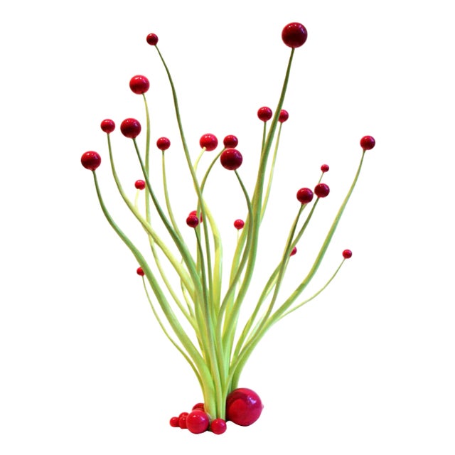 Spaceballs, Green Fluorescent & Light Blue, Forged Steel Contemporary Sculpture, 2010 For Sale