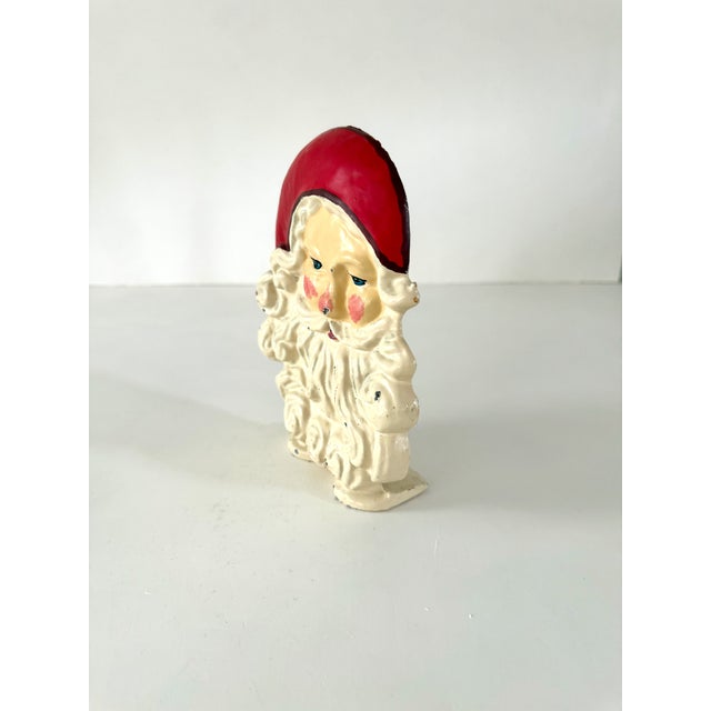 Mid-Century Modern Cast Iron Santa Claus Doorstop For Sale - Image 3 of 12