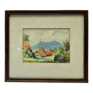 Small Original Plein Air Watercolor Landscape Painting